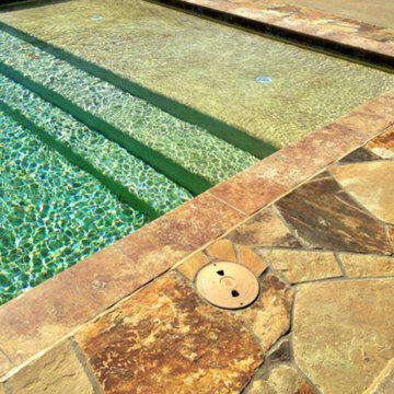 Rectangle Pool with Water Feature