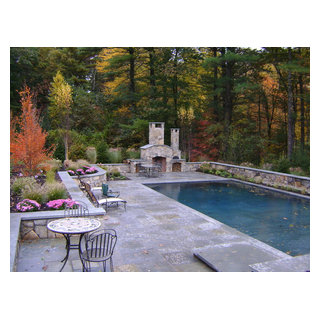 Rectangular pool w/ bluestone decking - Traditional - Pool - Boston ...
