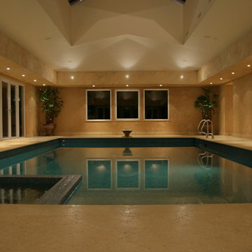 Residential Indoor Pool - Artisan Limestone Plaster