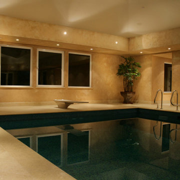 Residential Indoor Pool - Artisan Limestone Plaster