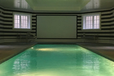 Residential Pool Theater w/ 4K Projector Screen