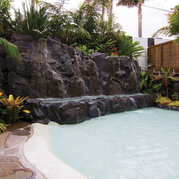 Resort style garden landscape