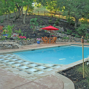 Retaining Walls, Swimming pool with Auto Cover