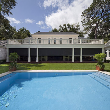 Retractable motorized screens at Adams Hall, Winter Park, FL