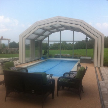Retractable Pool Enclosures Open.... with a push of a button