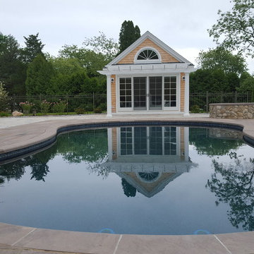 Rhode Island Bay gunite pool and spa