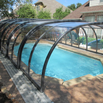 Richardson, TX - Retractable Pool Enclosure on 3 levels