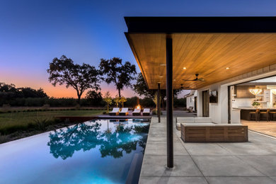 Inspiration for a cottage backyard rectangular pool remodel in Sacramento