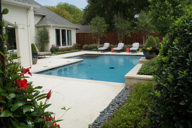 Trendy pool photo in Dallas