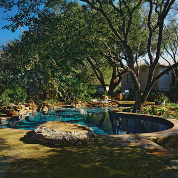 San Antonio, Texas Natural Pool/Spa/Waterfall/Outdoor Living
