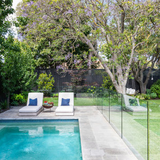 Inspiration for a mid-sized contemporary pool in Melbourne.