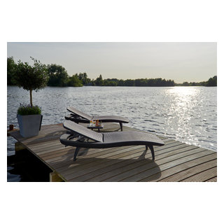 Set of 2 Pacific Sun Lounge Outdoor Chaise Pool Chairs by Keter