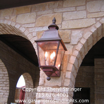 Sheryl's Electric Tuscan Lantern with Natural Copper Finish