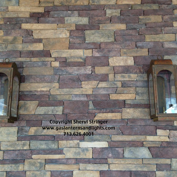Sheryl's San Angelo Gas Lanterns with Natural Copper Finish