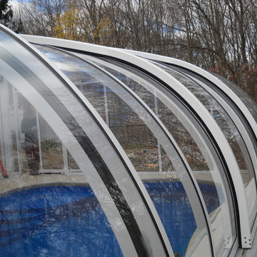 Silver Spring, MD Retractable Pool Enclosure - Style Model  lean to