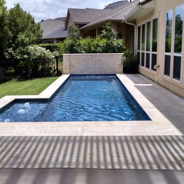 Simple Geometric Pool in The Woodlands