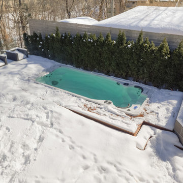 Snow-Covered Swim Spa