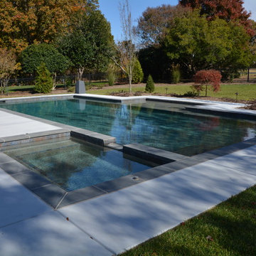 South Charlotte Custom Geometrical Pool and Spa