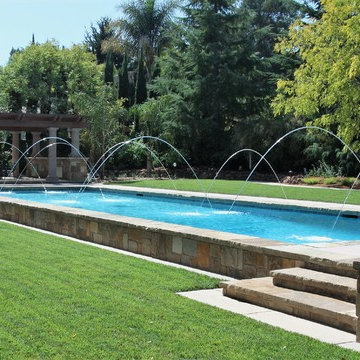 Southwestern style house with pool, Saratoga, CA