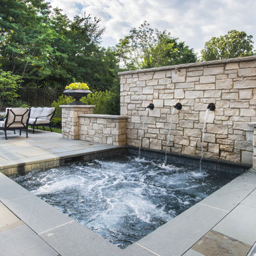 Spa (Hot Tub) with Scupper Water Features