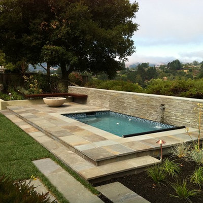Inspiration for a transitional pool fountain remodel in San Francisco