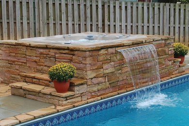 Hot tub - transitional hot tub idea in Other