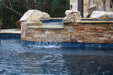 Stacked stone pool
