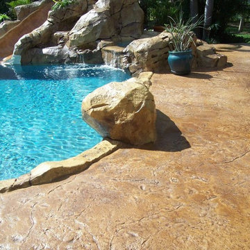 Stamped Concrete and Water Features