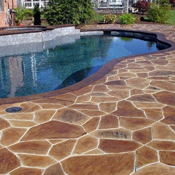 Stamped Concrete Pool Deck