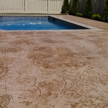 Stamped Concrete Pool Deck