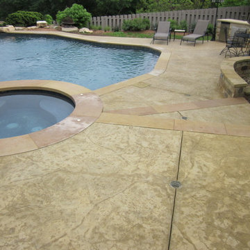 Stamped Concrete Pool Decks
