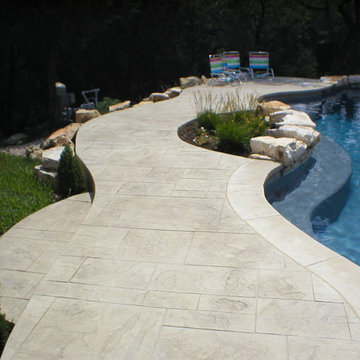 Stamped Concrete Pool Decks