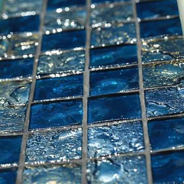 Steel Blue Iridescent Waterline Pool