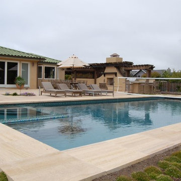 Stinson Beach Coastal Mediterranean Backyard Remodel