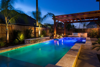 Inspiration for a timeless pool remodel in Houston
