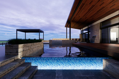 Example of a trendy pool design in Nashville
