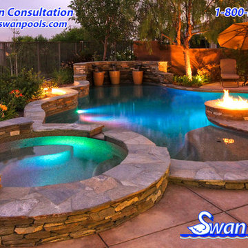 Swan Pools Custom Design - A Glowing Evening