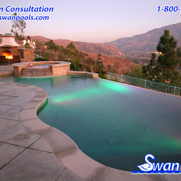 Swan Pools Custom Design - Hillside Oasis
