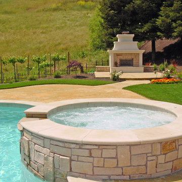 Swimming Pool and Fireplace