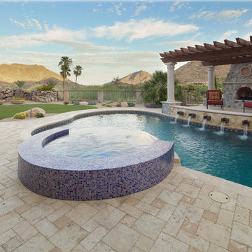 Swimming Pool & Spa and Pergola with Fireplace