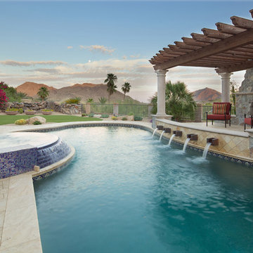 Swimming Pool & Spa and Pergola with Fireplace