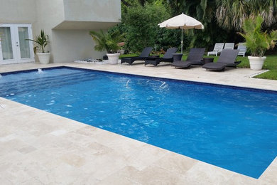 Inspiration for a contemporary pool remodel in Miami