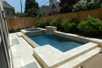 Pool - small contemporary pool idea in Houston