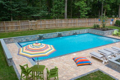 Swimming Pool, Patio, Retaining Wall, Pavilion