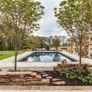 Swimming pool, pavilion and fireplace in Warrenton, VA.