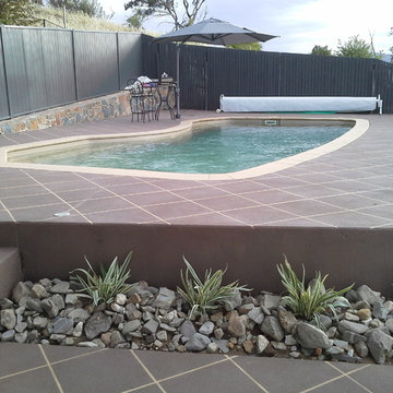 Swimming pool surround - Spray on Decorative Concrete