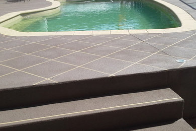 Swimming pool surround - Spray on Decorative Concrete
