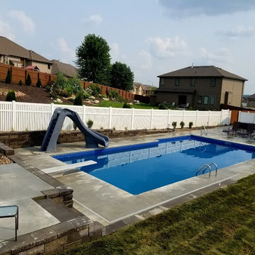 Swimming Pool with 8" Cliftion Wall.