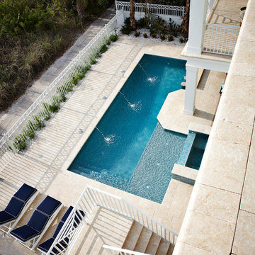 Tampa Home Builder, Alvarez Homes - The Milkey Beachfront Pool Area