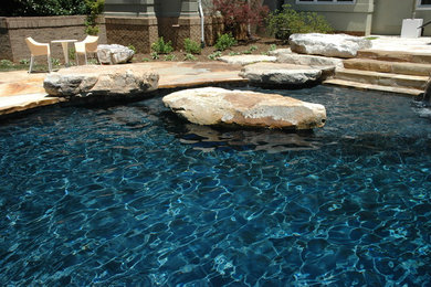 Inspiration for a tropical pool remodel in Charlotte